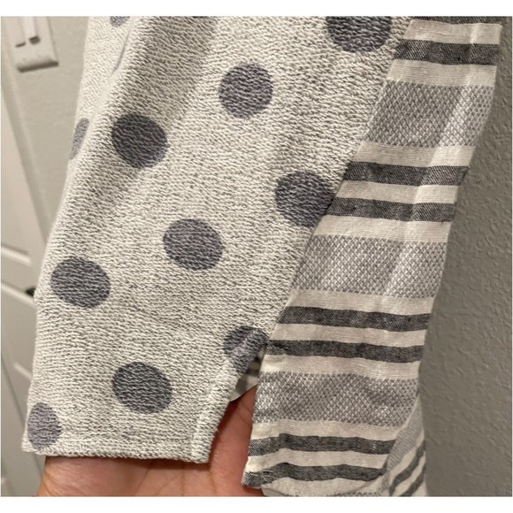 AKEMI + KIN Polka Dot Striped Shirt Gray - Picture 5 of 5